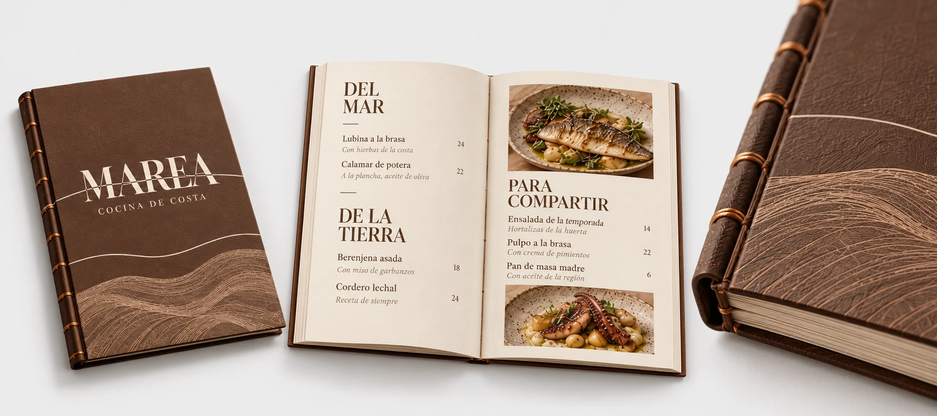 Carta MAREA mostrada cerrada y abierta