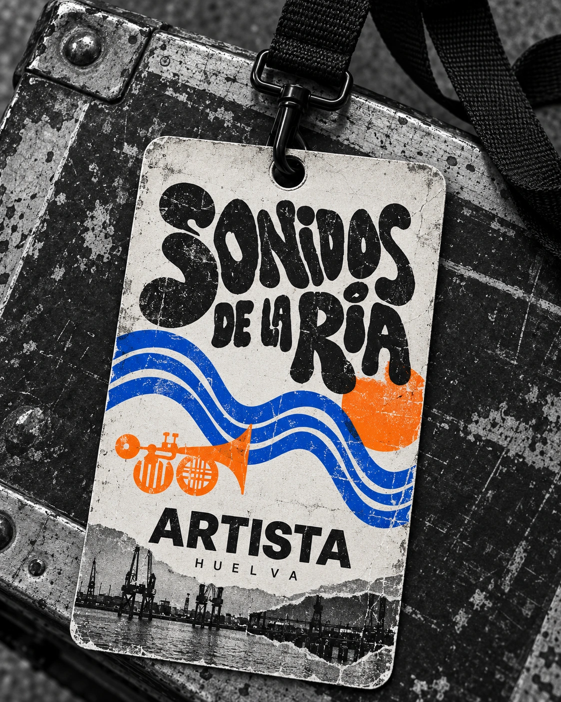 Acreditación de artista con el sistema gráfico del festival