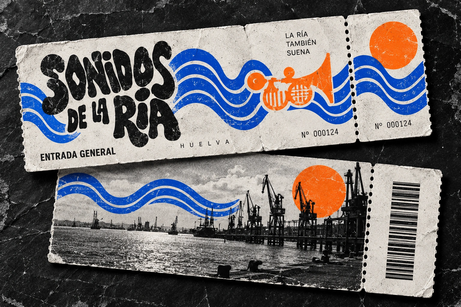 Anverso y reverso de la entrada del festival